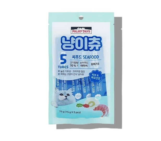 palmy days Shrimp Mussel Fish Roe omega3 Functional Cat Strips
