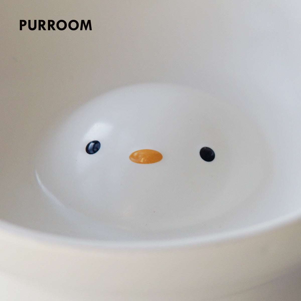 PURROOM Ceramic Slant Mouth Taller Pet Slow Food Bowl